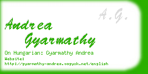 andrea gyarmathy business card